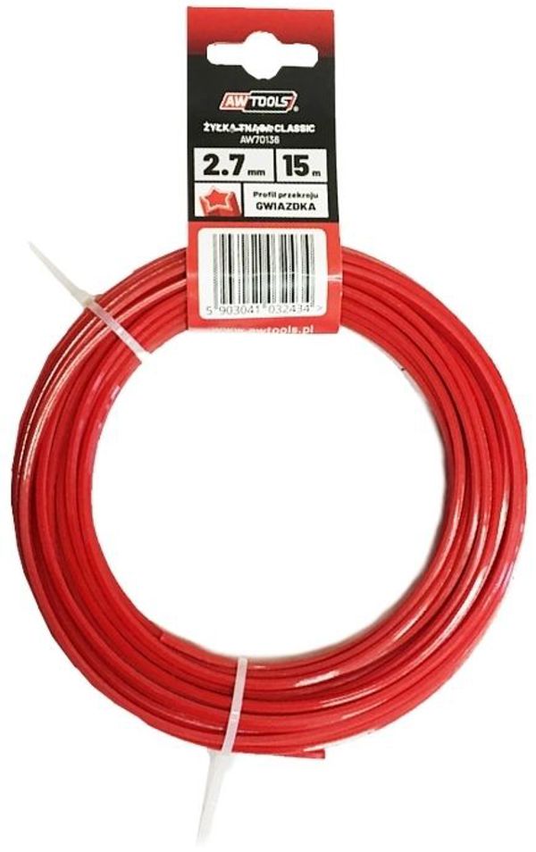 AWTools Νήμα κοπής CLASSIC 2,7x15μ αστέρι (AW70136)