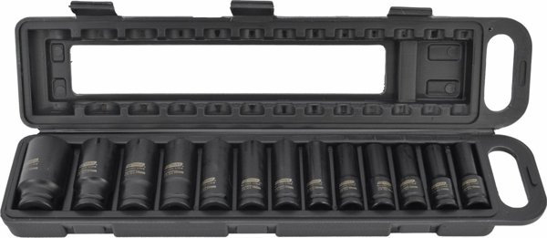 AWTools ZESTAW NASADEK UDAROWYCH DLUGICH 1/2" 13cz. 10-32mm BLACK LINE