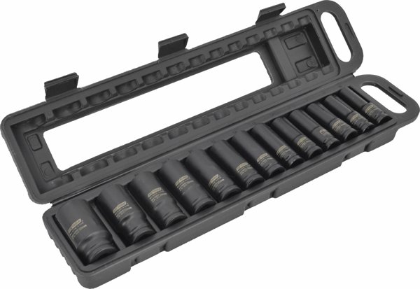 AWTools ZESTAW NASADEK UDAROWYCH DLUGICH 1/2" 13cz. 10-32mm BLACK LINE