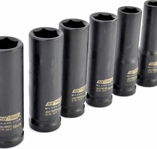 AWTools ZESTAW NASADEK UDAROWYCH DLUGICH 1/2" 13cz. 10-32mm BLACK LINE