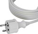 AWTools Καλώδιο Προέκτασης Ρεύματος 5m, 3x1.0mm, H05VV-F, Λευκό, IP44, για Οικιακή Χρήση