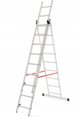 AWTOOLS DRABINA ALUMINIOWA BASIC 3x10 STOPNI 150kg