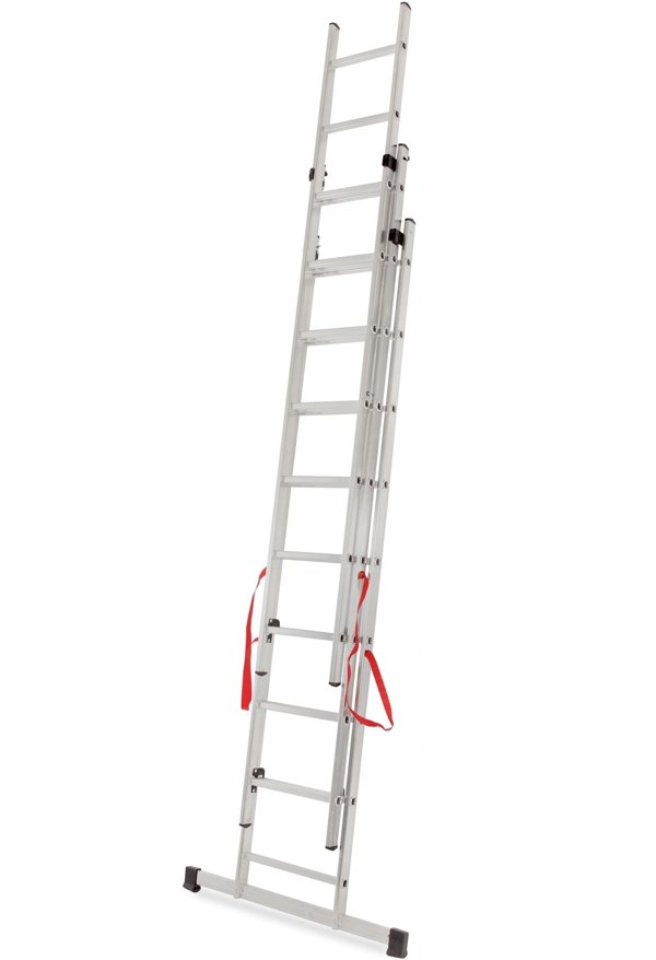 AWTOOLS DRABINA ALUMINIOWA BASIC 3x10 STOPNI 150kg