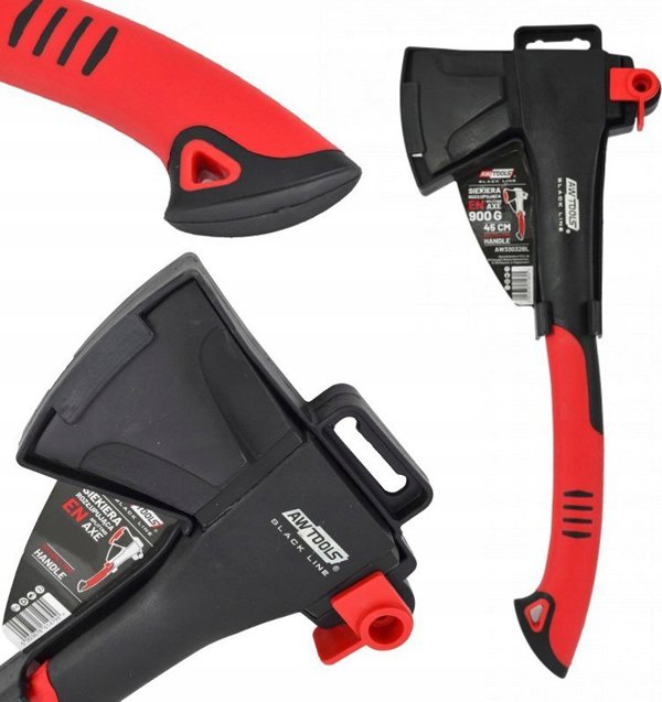 AWTools Τσεκούρι Black Line με Σφήνα, 900g