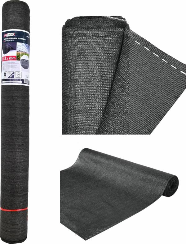 AWTools Δίχτυ Σκίασης 80%, 140g/m², Γκρι, 1.5x50m, Ρολό AW67260