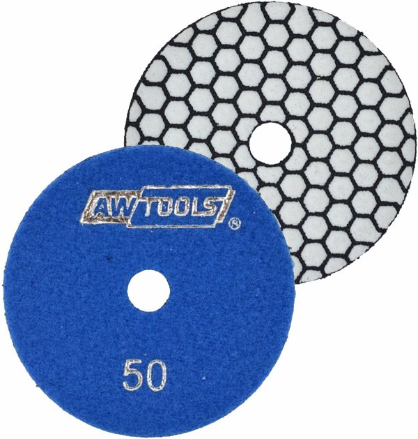 AWTools AW Επιφανειακό υπόθεμα γυαλίσματος 100mm πάχος 50, 50 τεμάχια για στεγνό γυάλισμα