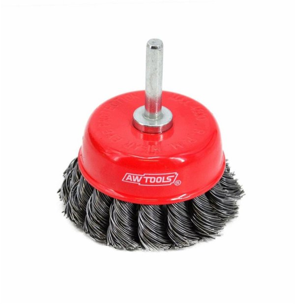 AWTools Szczotka doczolowa trzpieniowa skrecana 65mm