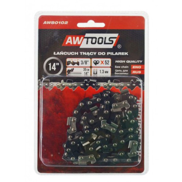 AWTools Lancuch tnacy do pilarki 35cm 14" 3/8" 1,3mm 52-ogniwa do CS450 (AW80102)