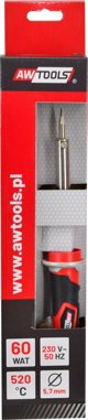 AWTools Κολλητήρι Αντίστασης 60W, 230V, με Αντιολισθητική Λαβή και Άκρο 1.5mm, Μήκος 250mm