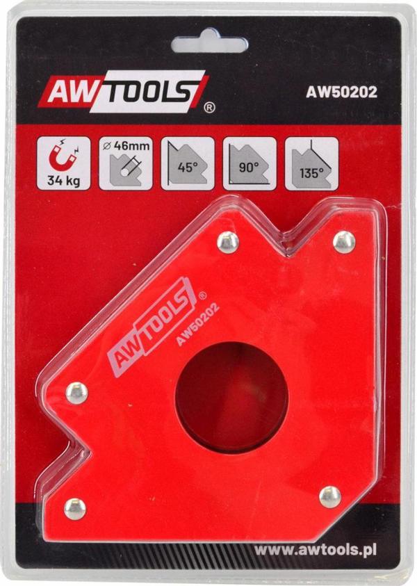 AWTools Μαγνητική Γωνία Συγκόλλησης AW50202, 34.5kg, 122x190x25mm