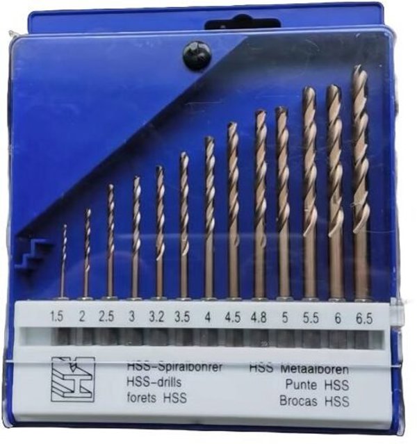 Σετ 13 τρυπάνια μετάλλου AWTOOLS κοβαλτίου 1,5-6,5mm