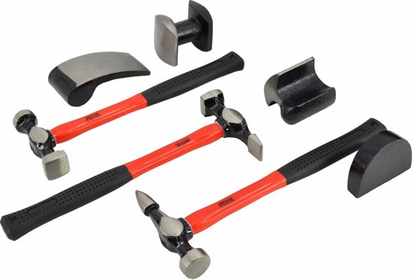 AWTools Σετ Σφυριών Φανοποιίας 7τμχ σε Βαλίτσα Μεταφοράς Black Line