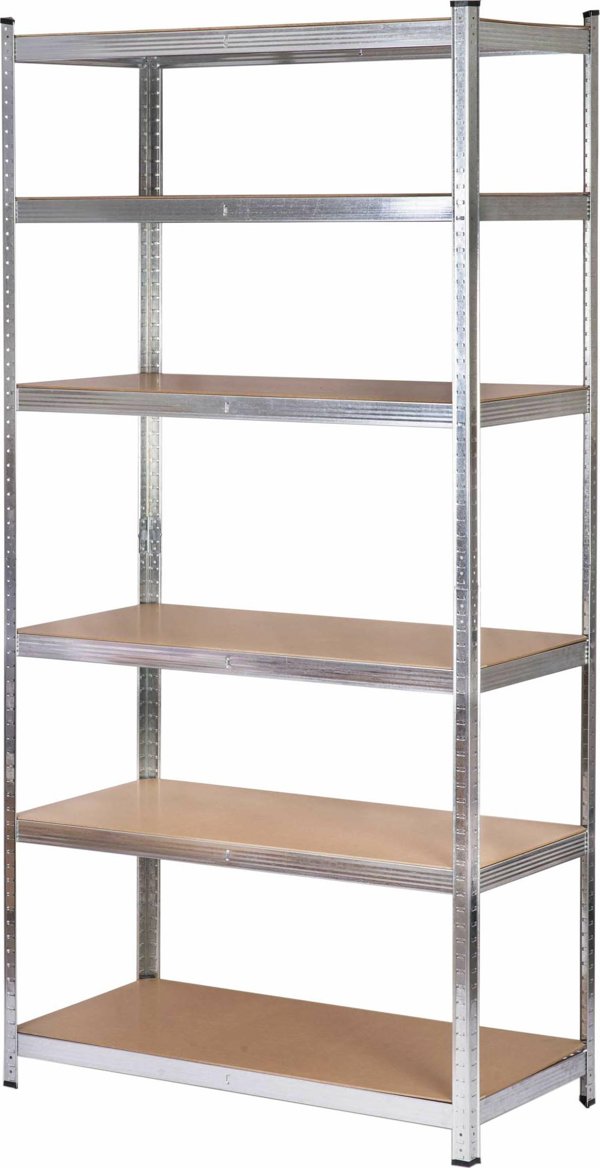 AWTools Ράφι 6 ραφιών 200x90x40 NOΣΟΤΗΤΑ 300kg / 6.0mm - Γρήγορη συναρμολόγηση με πίεση