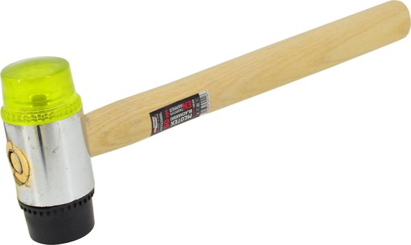 Σφυρί Λαμαρινάς AWTools Guma-Plastik, 45mm, με Λαβή και Κεφαλές από Καουτσούκ και Πλαστικό