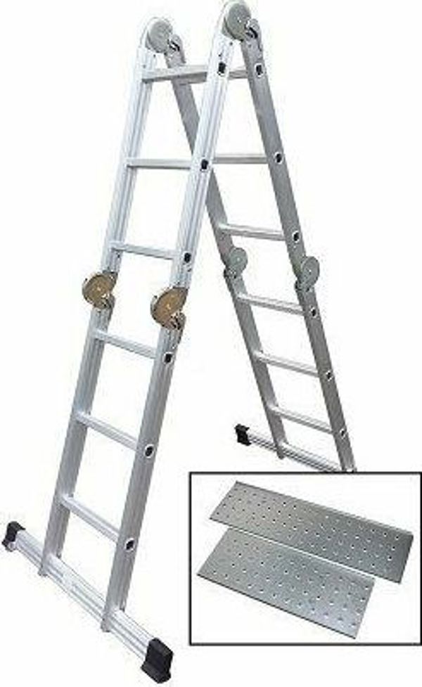AWTools AW DRABINA UNIWERSALNA 4x3 150kg + podest AW23032