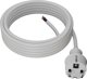 AWTools Καλώδιο Τροφοδοσίας 3m 2x1.0mm H05VV-F Λευκό, Χωρίς Γείωση IP44