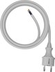 AWTools Καλώδιο Τροφοδοσίας 3m 2x1.0mm H05VV-F Λευκό, Χωρίς Γείωση IP44