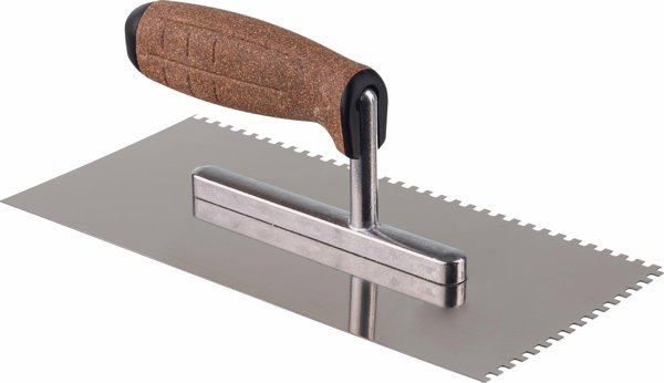 AWTools Μεταλλική Πλαστική Σπάτουλα 270mm με Κόκκαλο από Φελλό σε Αλουμινένια Βάση, Δοντάκι 6