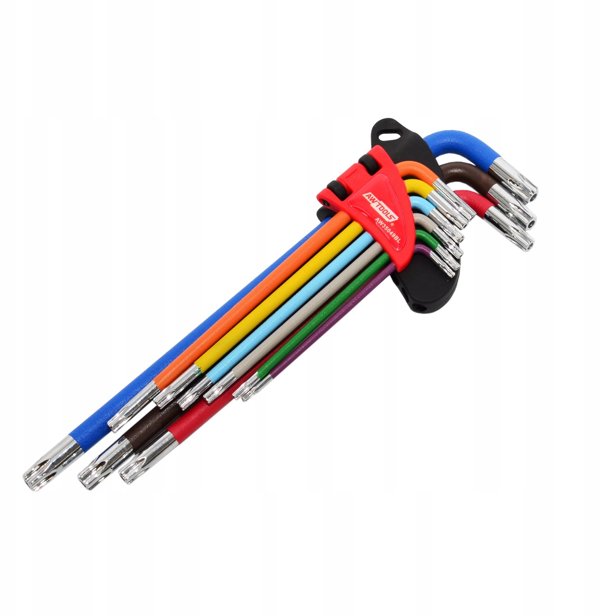 AWTools Σετ Κλειδιών Allen και Torx T10-T50, 9 Τεμάχια, Πολύ Μακριά