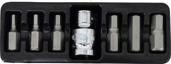 AWTools AWTOOLS Σετ μύτες εξαγωνικές 7τεμ. 4-12mm + προσαρμογέας BL AW35112BL