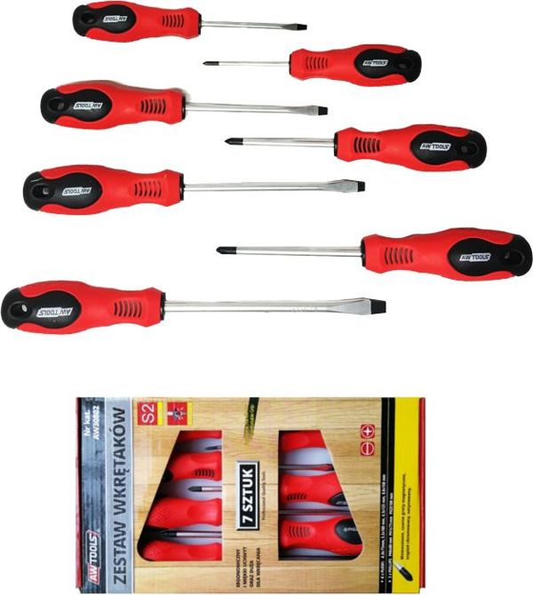 AWTools Σετ κατσαβιδιών S2 / 7τεμ. / 3xSL / 2xPH / 2xPZ AW30802