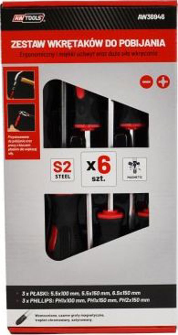 AWTools Zestaw wkretakow do pobijania 6szt (AW36946)