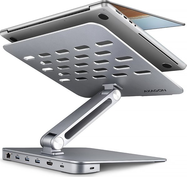 Axagon HMC-STND Βάση για Laptop 10" - 16" με USB-C Hub, Αλουμινίου