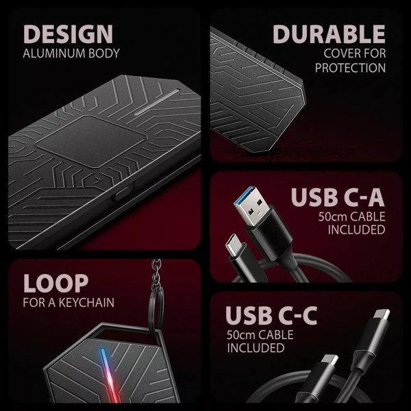 Axagon EEM2-GAM Θήκη για NVMe & SATA M.2 SSD, USB-C 10Gbps, Tool-free, Μαύρο