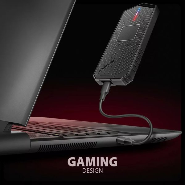 Axagon EEM2-GAM Θήκη για NVMe & SATA M.2 SSD, USB-C 10Gbps, Tool-free, Μαύρο