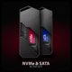 Axagon EEM2-GAM Θήκη για NVMe & SATA M.2 SSD, USB-C 10Gbps, Tool-free, Μαύρο