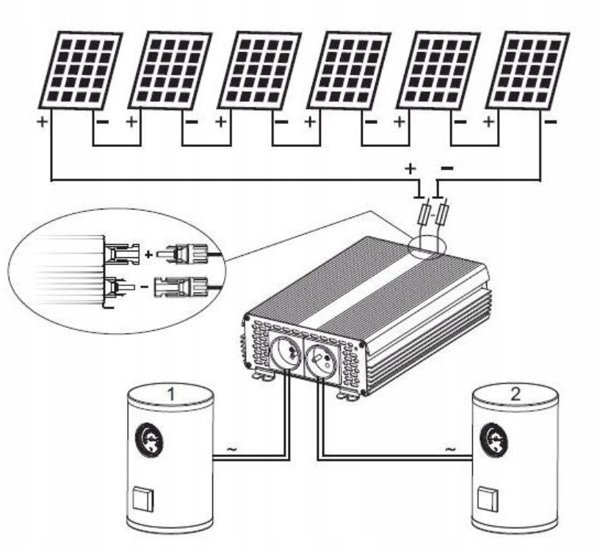 AZO Digital Zestaw do grzania wody w bojlerach 8xPV Mono 3500 ECO Solar Boost