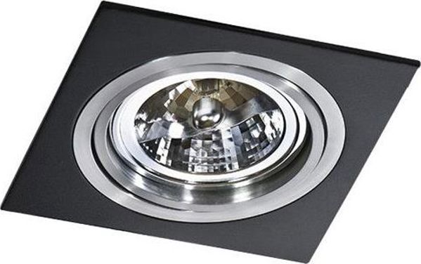 Azzardo Siro 1 AZ0769 GM2101BK Οροφιαίο χωνευτό φωτιστικό 1X50W AR111 μαύρο