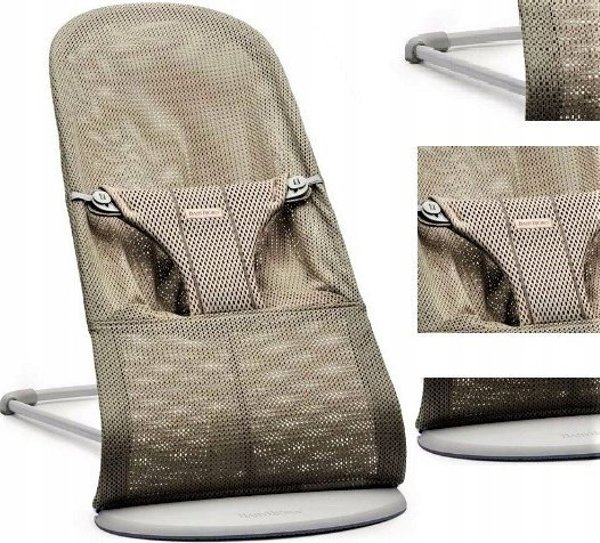 BabyBjorn BABYBJORN - ξαπλώστρα BLISS MESH - Γκρι Μπεζ