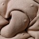 BABY ONO 1671/03 Βαμβακερή κουβέρτα με επένδυση σε σκούρο μπεζ