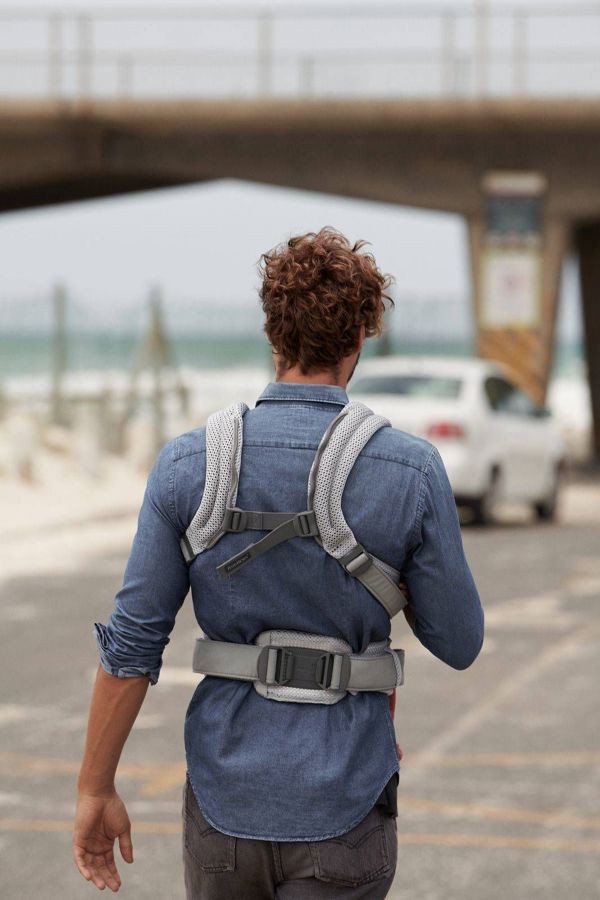 BabyBjorn BABYBJORN - μάρσιπος Harmony 3D Mesh, Ασημί