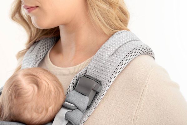 BabyBjorn BABYBJORN - μάρσιπος Harmony 3D Mesh, Ασημί