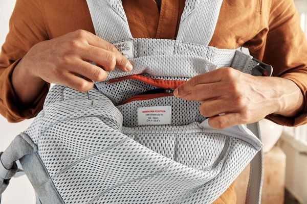 BabyBjorn BABYBJORN - μάρσιπος Harmony 3D Mesh, Ασημί