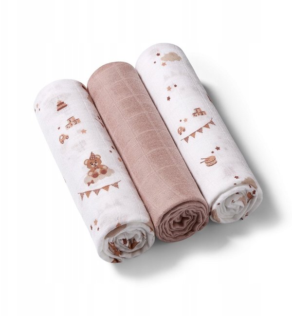 Baby Ono 397/15 Βρεφικές Πάνες από Φυσικές Μπαμπού Ίνες Natural Bambo Καφέ