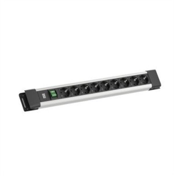 BACHMANN CONNECTUS 9xCEE7/3, 1xswitch 2.0m CEE7/7 szary