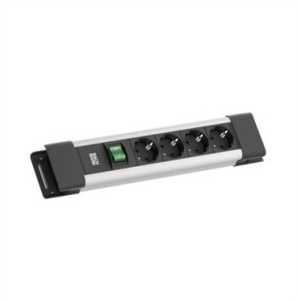 BACHMANN CONNECTUS 4xCEE7/3, 1xswitch 2.0m CEE7/7 Szary