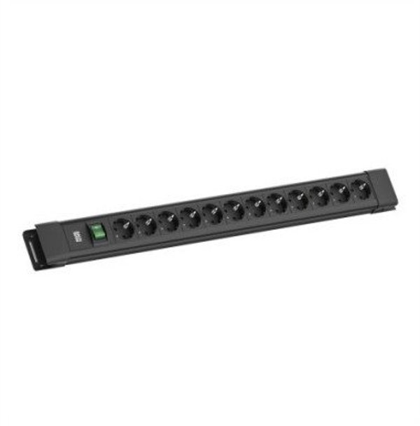 BACHMANN CONNECTUS 12xCEE7/3, 1xswitch 2.0m CEE7/7 Czarny