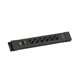 BACHMANN CONNECTUS 6xCEE7/3, 1xswitch 1xUSB A/C 22W 2.0m CEE7/7 Czarny
