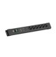 BACHMANN CONNECTUS 6xCEE7/3, 1xGVS 1xswitch 2.0m CEE7/7 Czarny