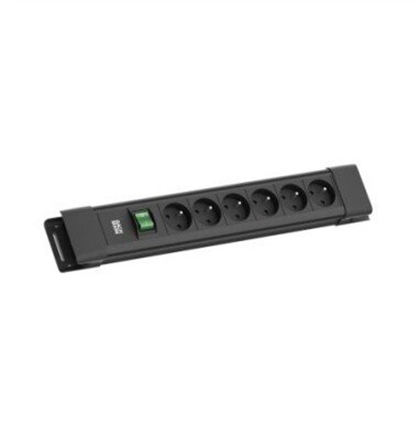 BACHMANN CONNECTUS 6xUTE, 1xswitch 2.0m CEE7/7 Czarny