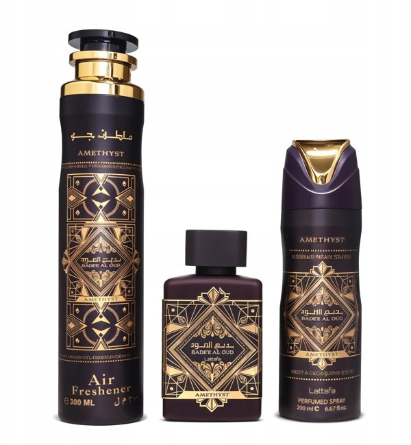 Bade'e Al Oud Amethyst Eau de Parfum 100ml + Deodorant Spray 200ml + Air Freshener 300ml