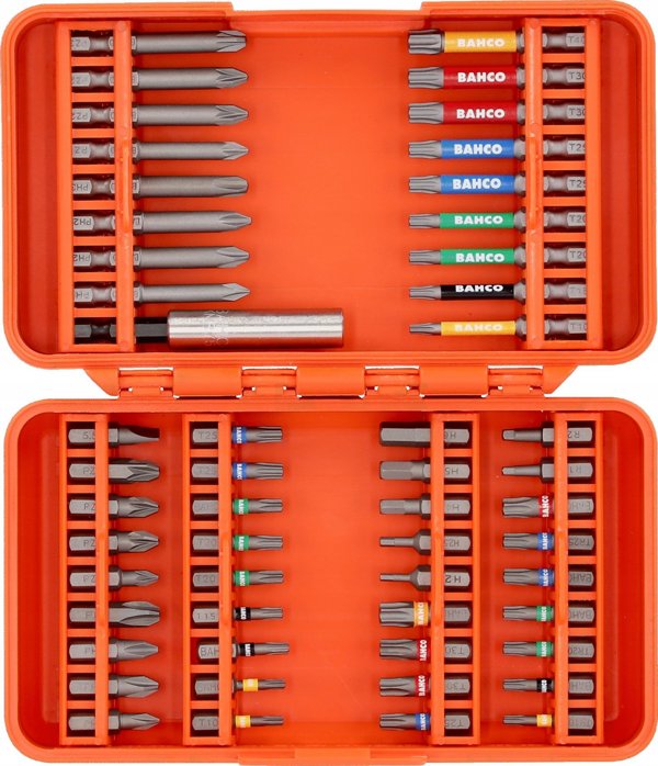 Bahco Σετ Μύτες Κατσαβιδιού 54 Τεμαχίων 1/4" 59/S54BC