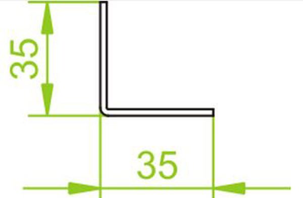 Baks Γωνιακός Διατρημένος Κάθετος KTC35H35/3 35x35mm 3m 620630