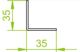 Baks Γωνιακός Διατρημένος Κάθετος KTC35H35/3 35x35mm 3m 620630