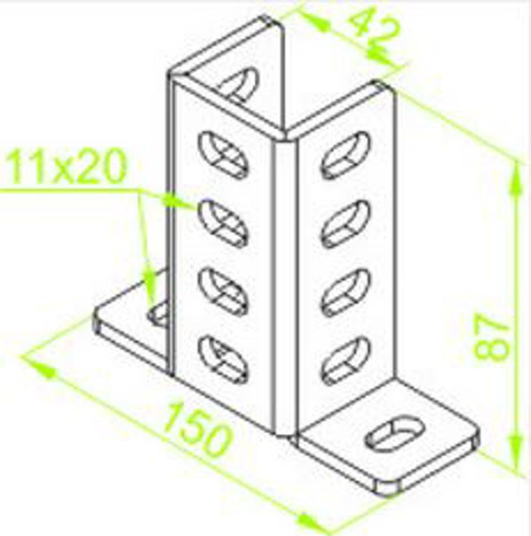 Baks Podstawa ceownika PVC 41mm 661307