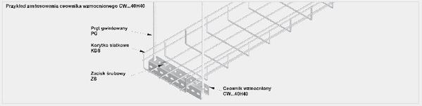 Ενισχυμένο Κανάλι Baks CWC 40H40/3, Πάχος 2mm, Μήκος 3m, Κωδικός 611230
